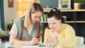 Girl Having Individual Art Therapy Class